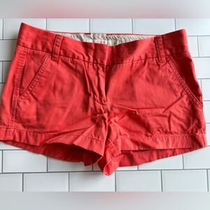 J crew chino shorts faded orange/red size 2